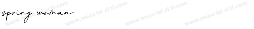 spring woman字体转换